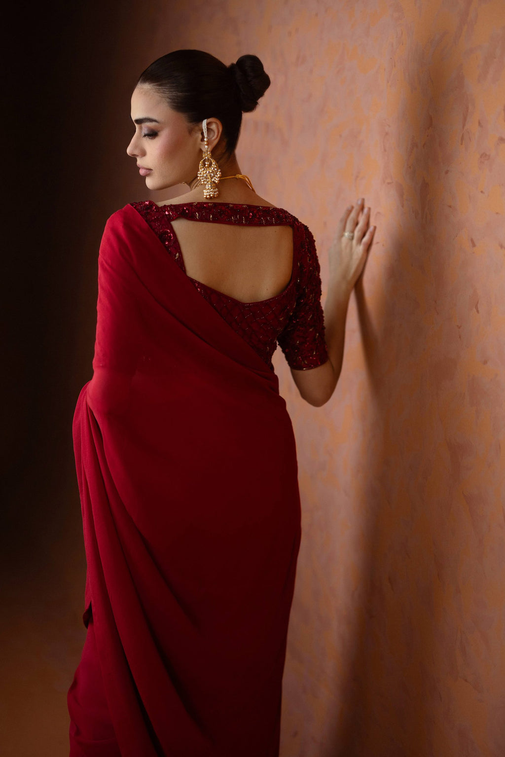 Elara Red Saree