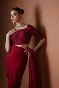 Elara Red Saree